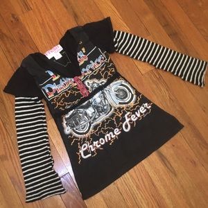 Fresh Karma Black Shirt with Sweater Sleeves